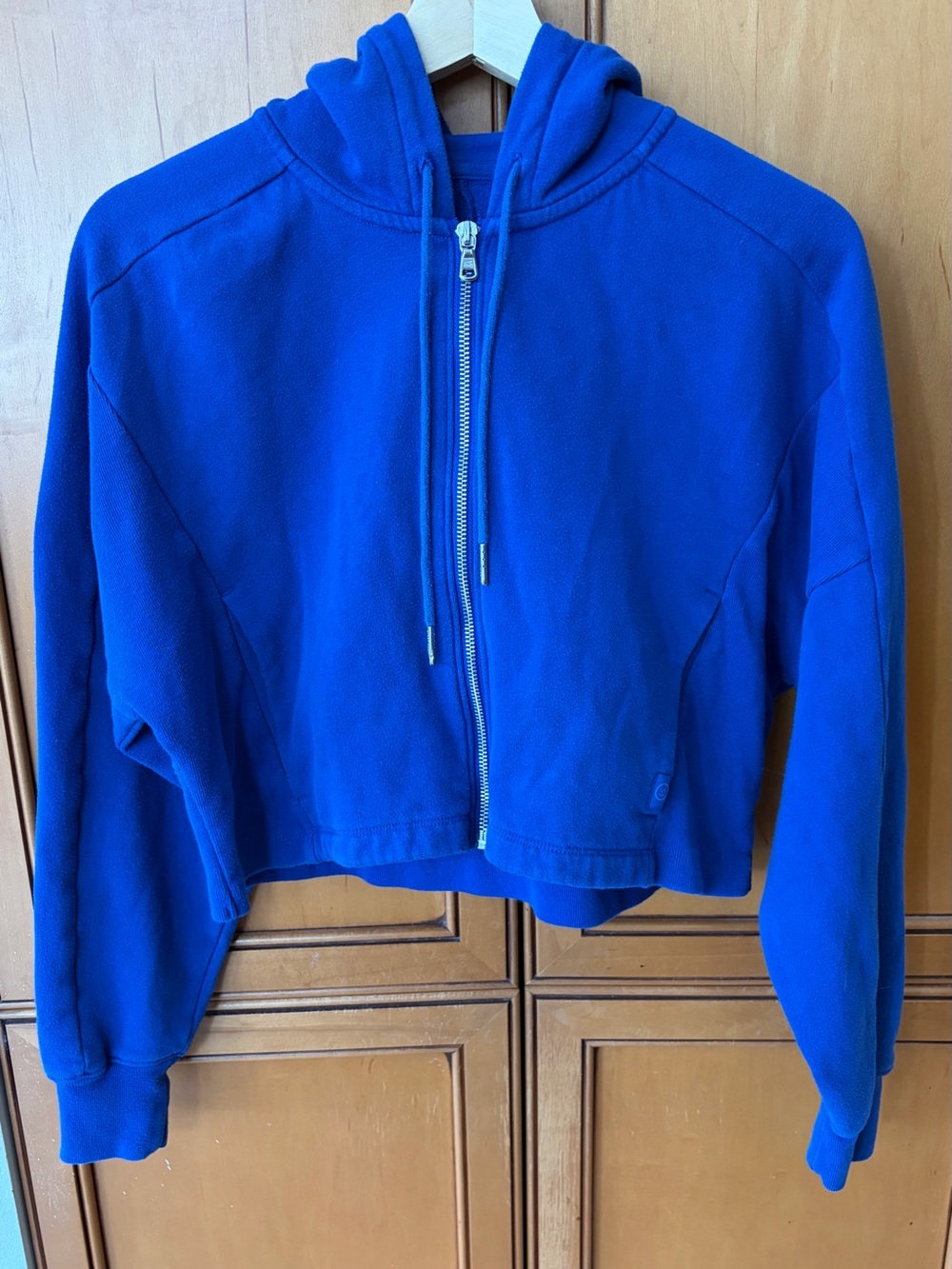 Gilly Hicks Women’s Full-zip Royal Blue Cropped Hoodie Sz XS